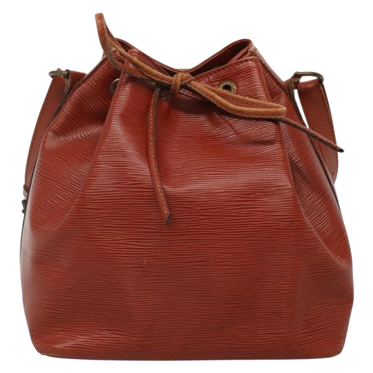 LOUIS VUITTON Epi Petit Noe Shoulder Bag Brown M44103 LV Auth 133075