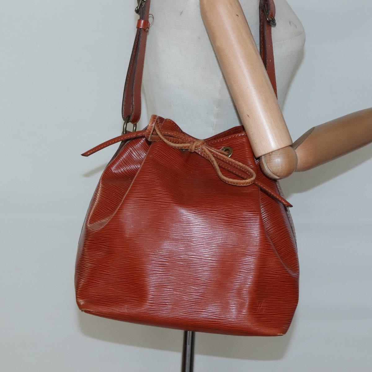 LOUIS VUITTON Epi Petit Noe Shoulder Bag Brown M44103 LV Auth 133075
