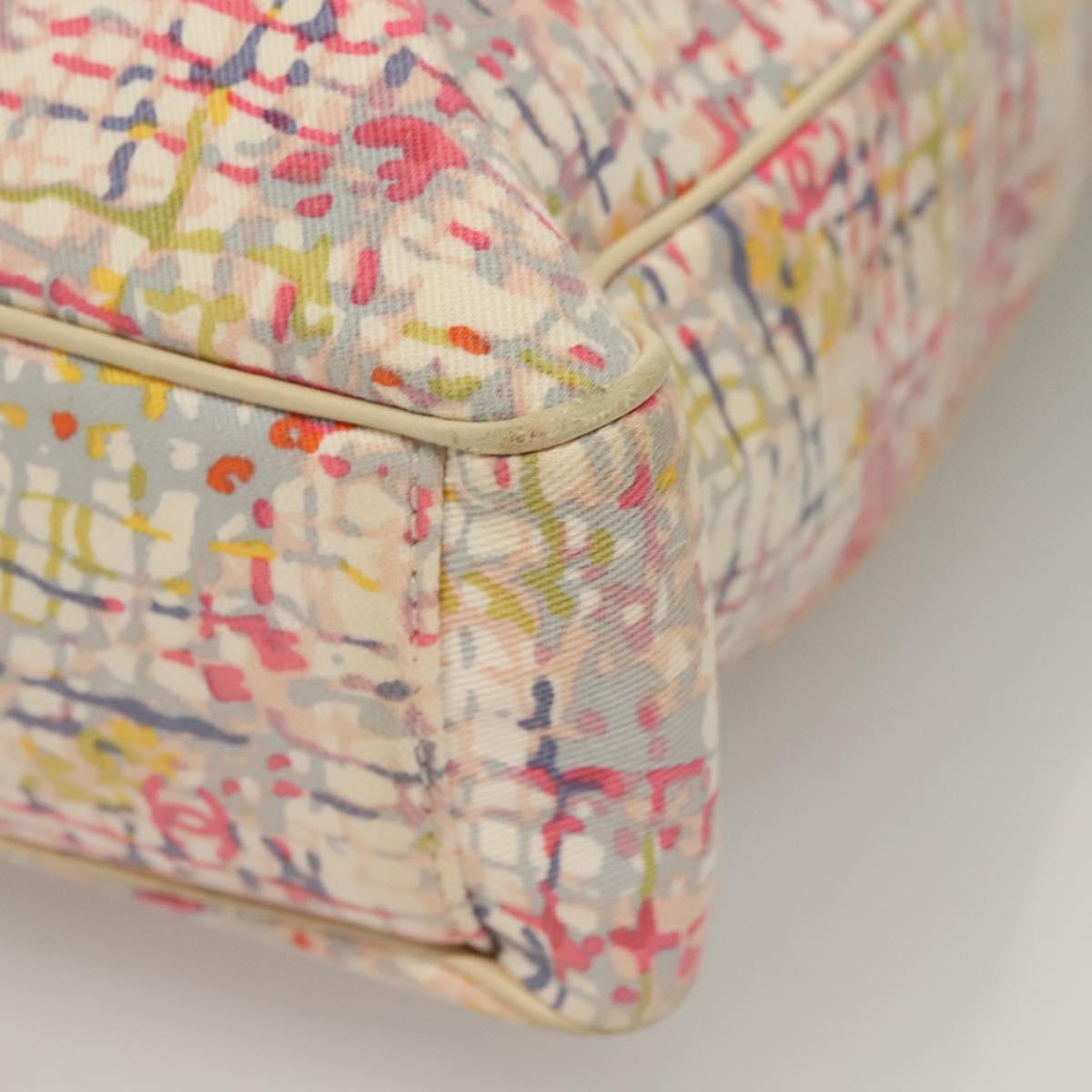 CHANEL Hand Bag Canvas 2way Pink Silver CC Auth 133090