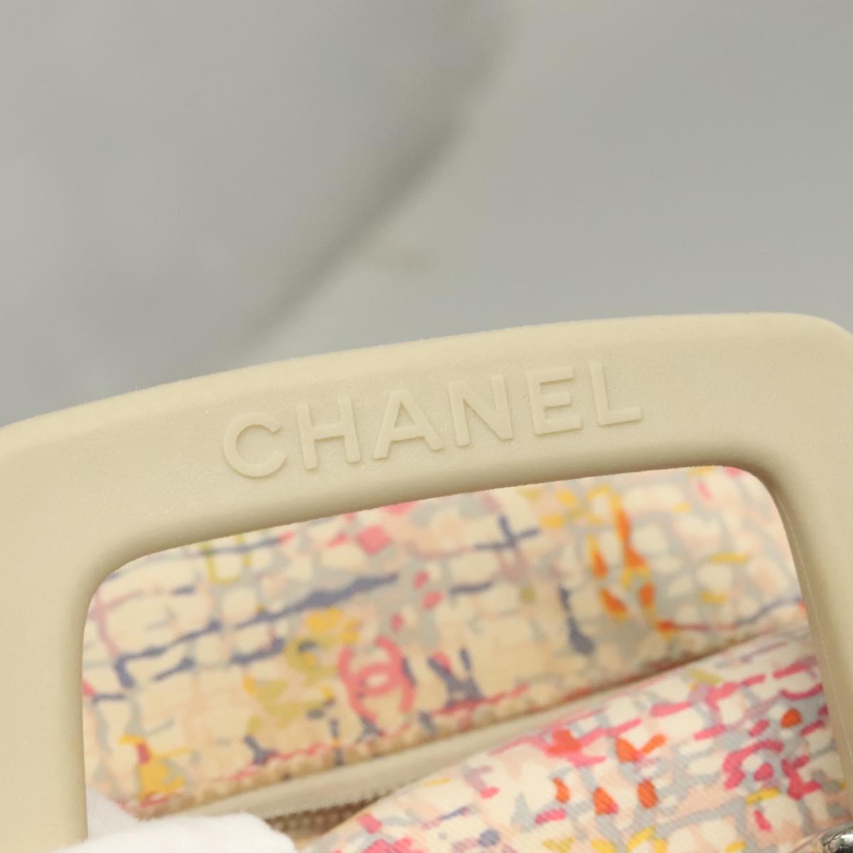 CHANEL Hand Bag Canvas 2way Pink Silver CC Auth 133090