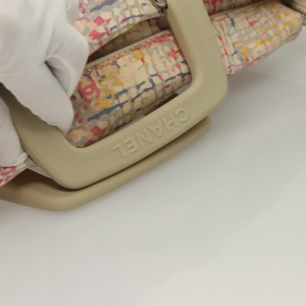 CHANEL Hand Bag Canvas 2way Pink Silver CC Auth 133090