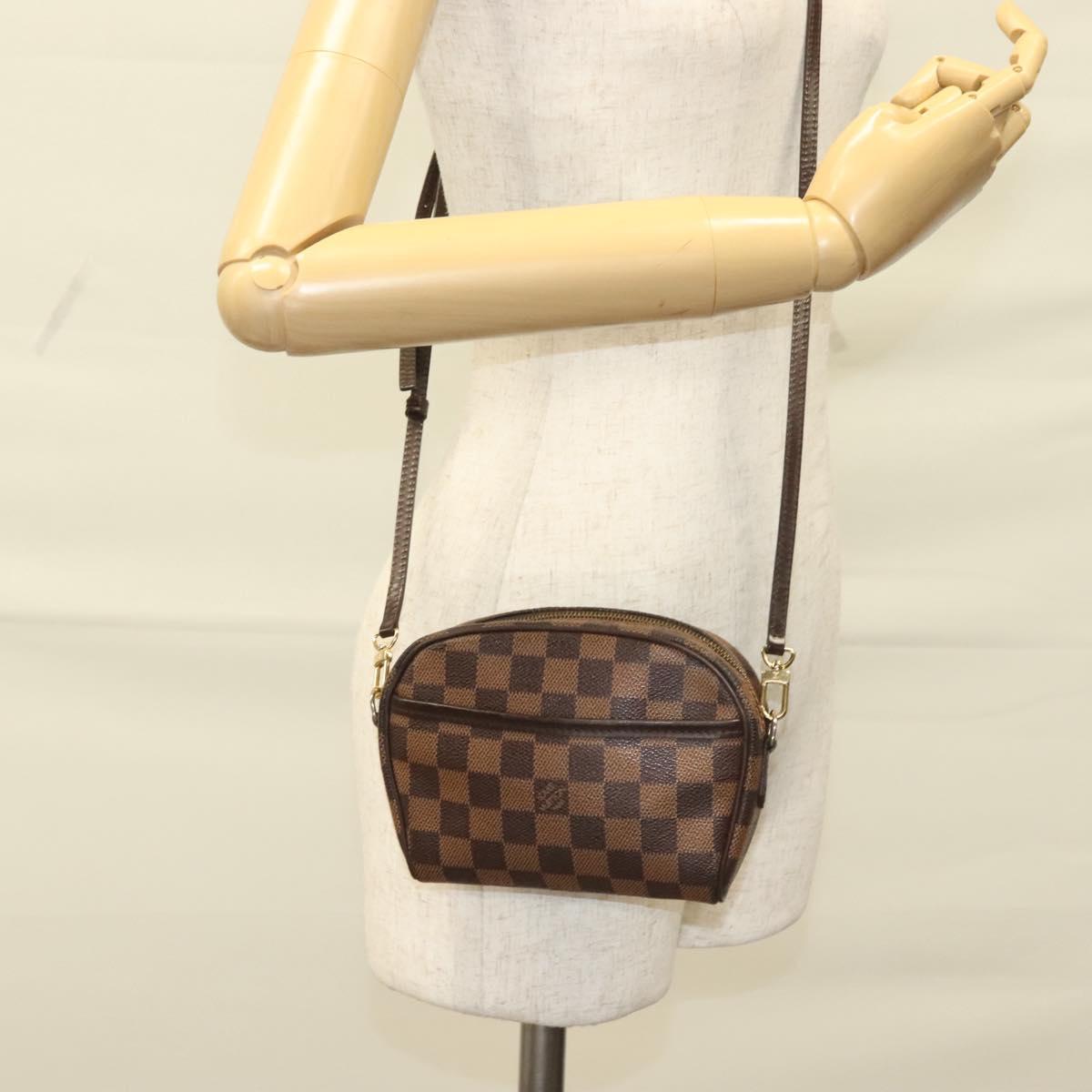LOUIS VUITTON Damier Ebene Ipanema PM Shoulder Bag N51294 LV Auth 133093