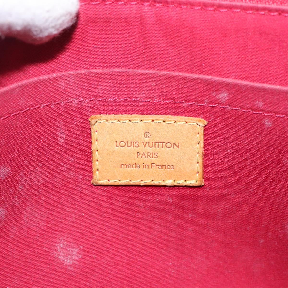 LOUIS VUITTON Vernis Rosewood Avenue Bag Pomme D'amour M93507 LV Auth 133098