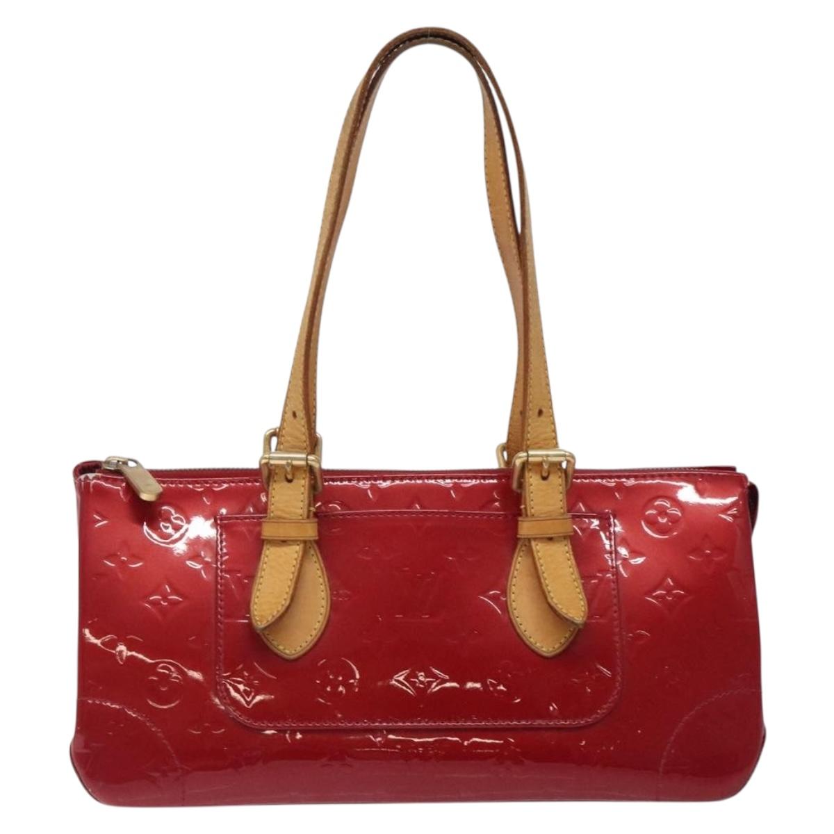 LOUIS VUITTON Vernis Rosewood Avenue Bag Pomme D'amour M93507 LV Auth 133098
