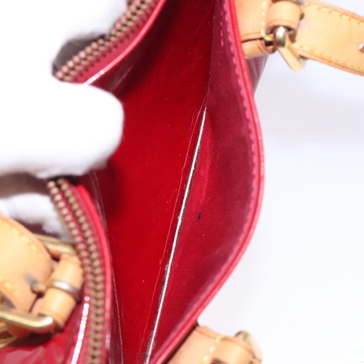 LOUIS VUITTON Vernis Rosewood Avenue Bag Pomme D'amour M93507 LV Auth 133098