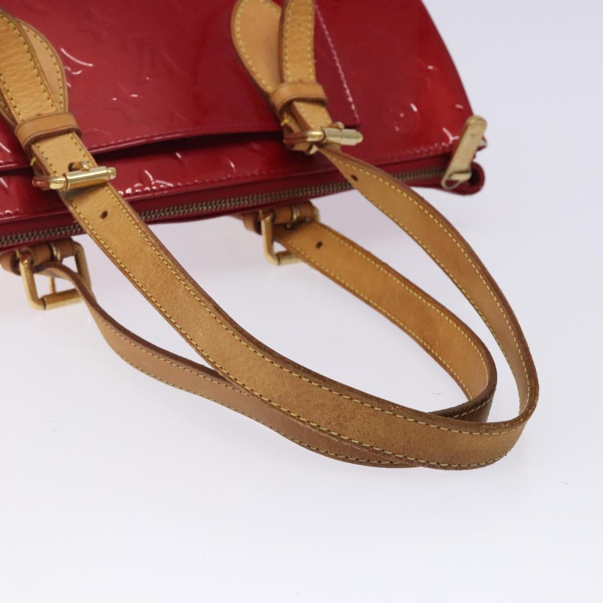 LOUIS VUITTON Vernis Rosewood Avenue Bag Pomme D'amour M93507 LV Auth 133098