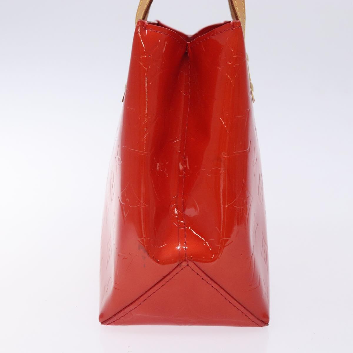 LOUIS VUITTON Monogram Vernis Reade PM Hand Bag Red Rouge M91088 LV Auth 133099