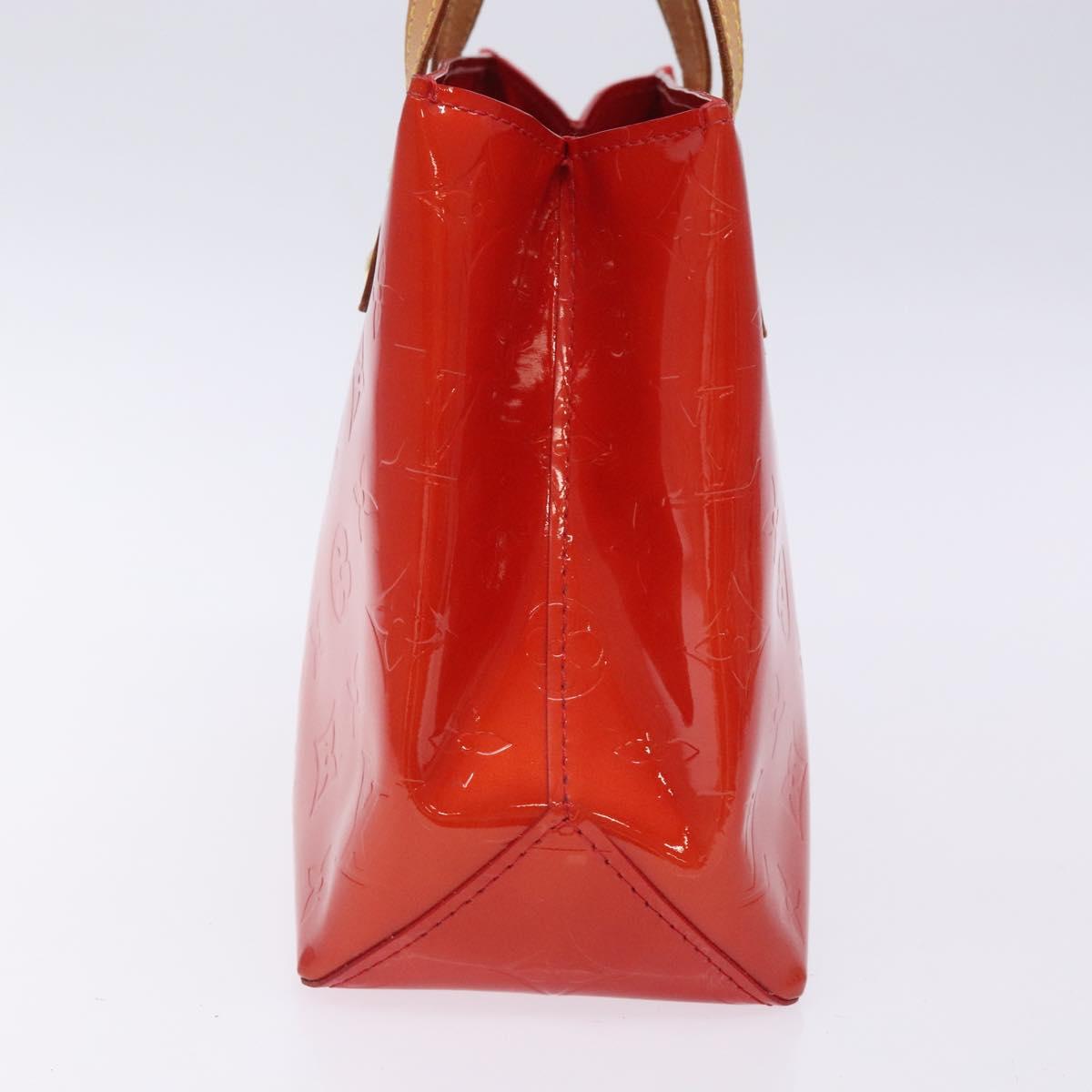 LOUIS VUITTON Monogram Vernis Reade PM Hand Bag Red Rouge M91088 LV Auth 133099