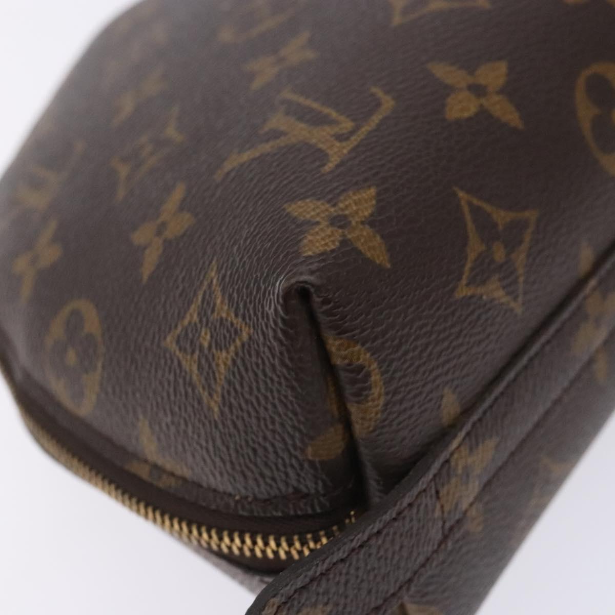 LOUIS VUITTON Monogram Trousse Demi Ronde Cosmetic Pouch M47520 LV Auth 133103
