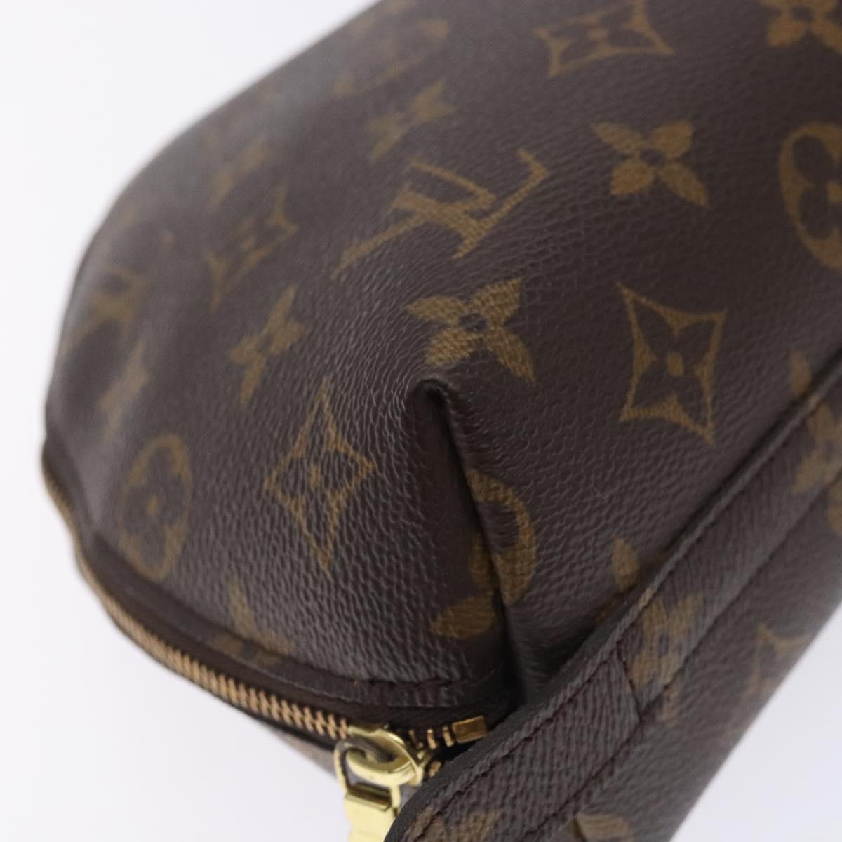 LOUIS VUITTON Monogram Trousse Demi Ronde Cosmetic Pouch M47520 LV Auth 133103