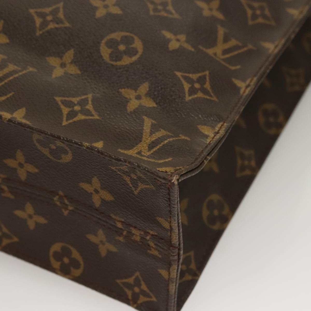 LOUIS VUITTON Monogram Sac Plat Hand Bag M51140 LV Auth 133109