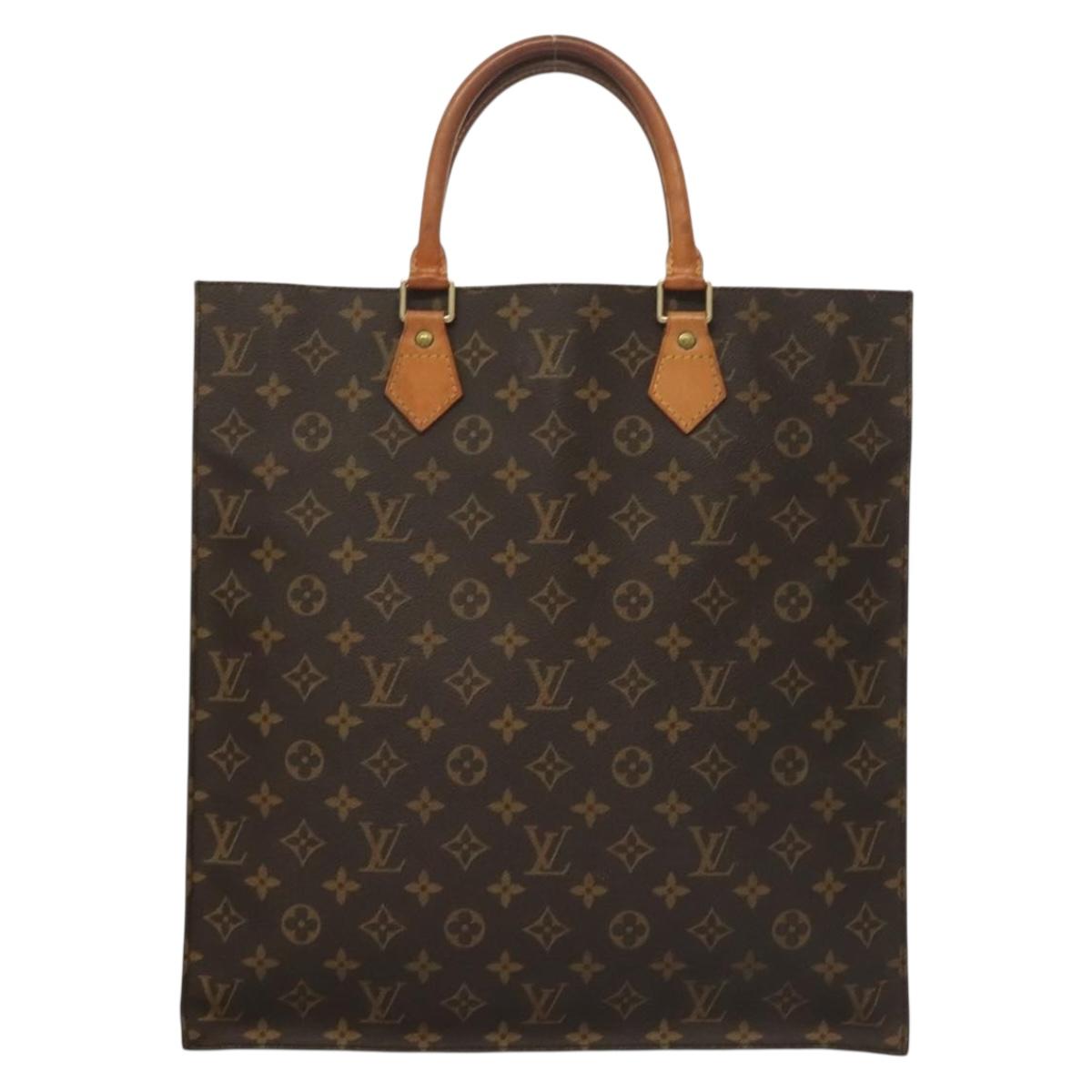 LOUIS VUITTON Monogram Sac Plat Hand Bag M51140 LV Auth 133109