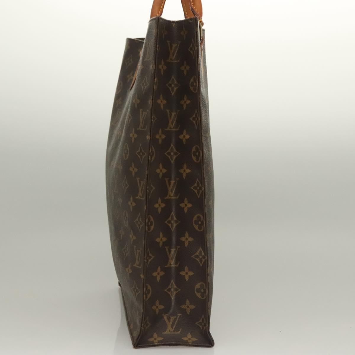 LOUIS VUITTON Monogram Sac Plat Hand Bag M51140 LV Auth 133109
