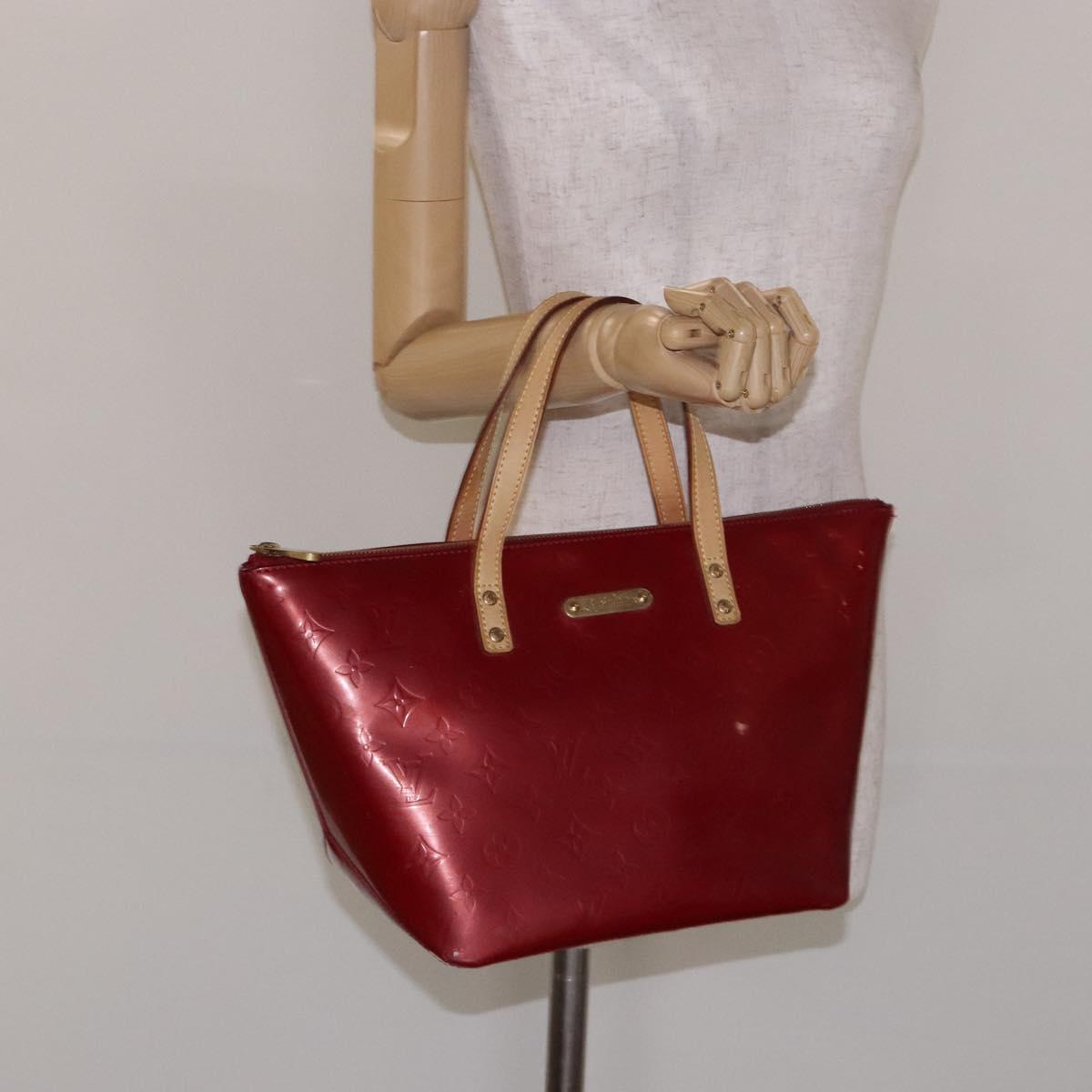 LOUIS VUITTON Monogram Vernis Bellevue PM Bag Pomme D'amour M93583 Auth 133126