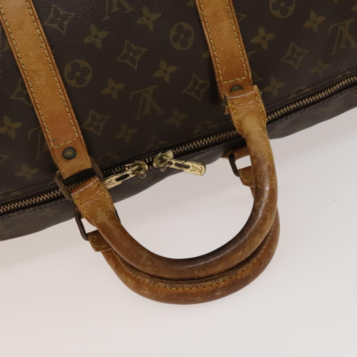 LOUIS VUITTON Monogram Keepall 55 Boston Bag M41424 LV Auth 133150