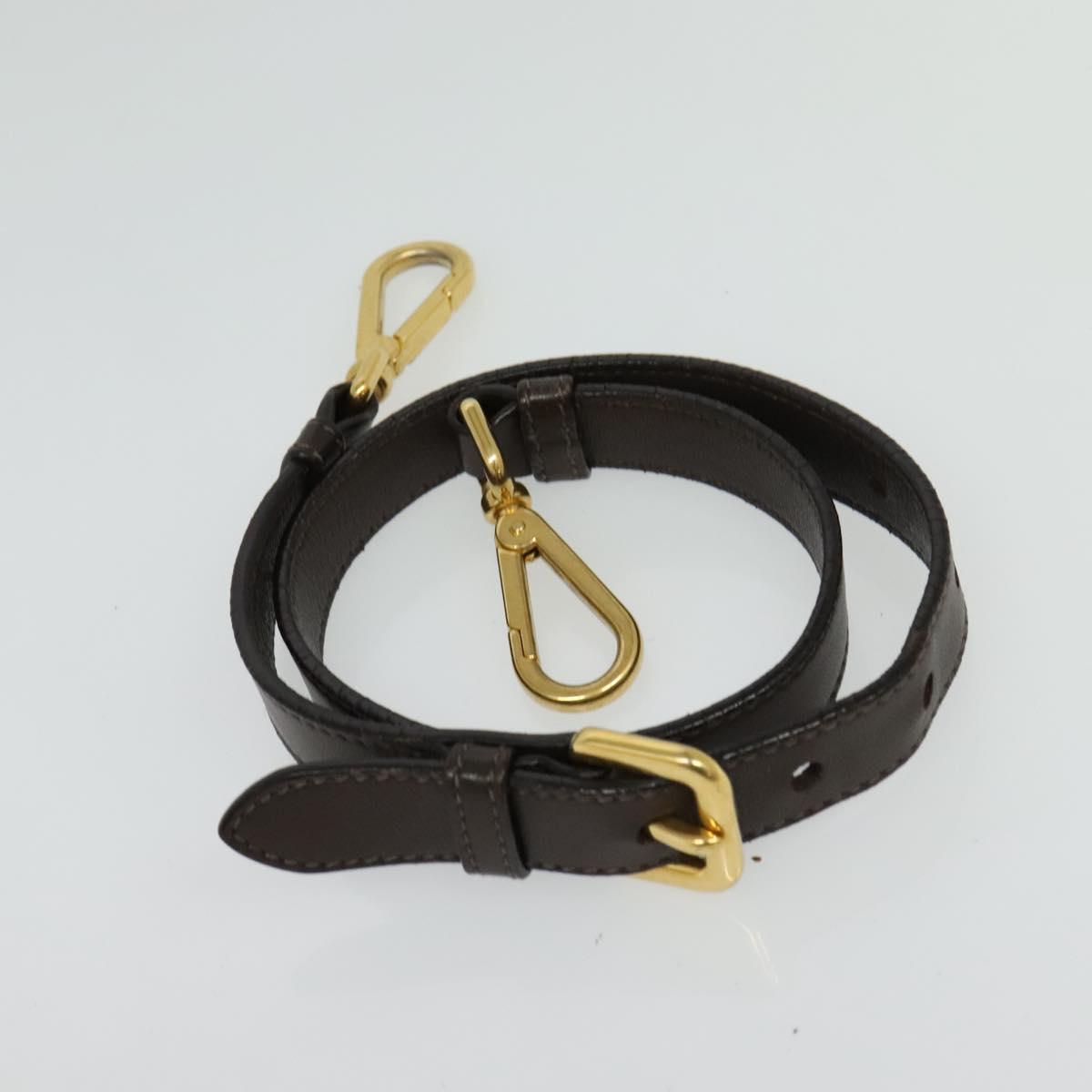 PRADA Hand Bag Nylon 2way Green Gold Auth 133162