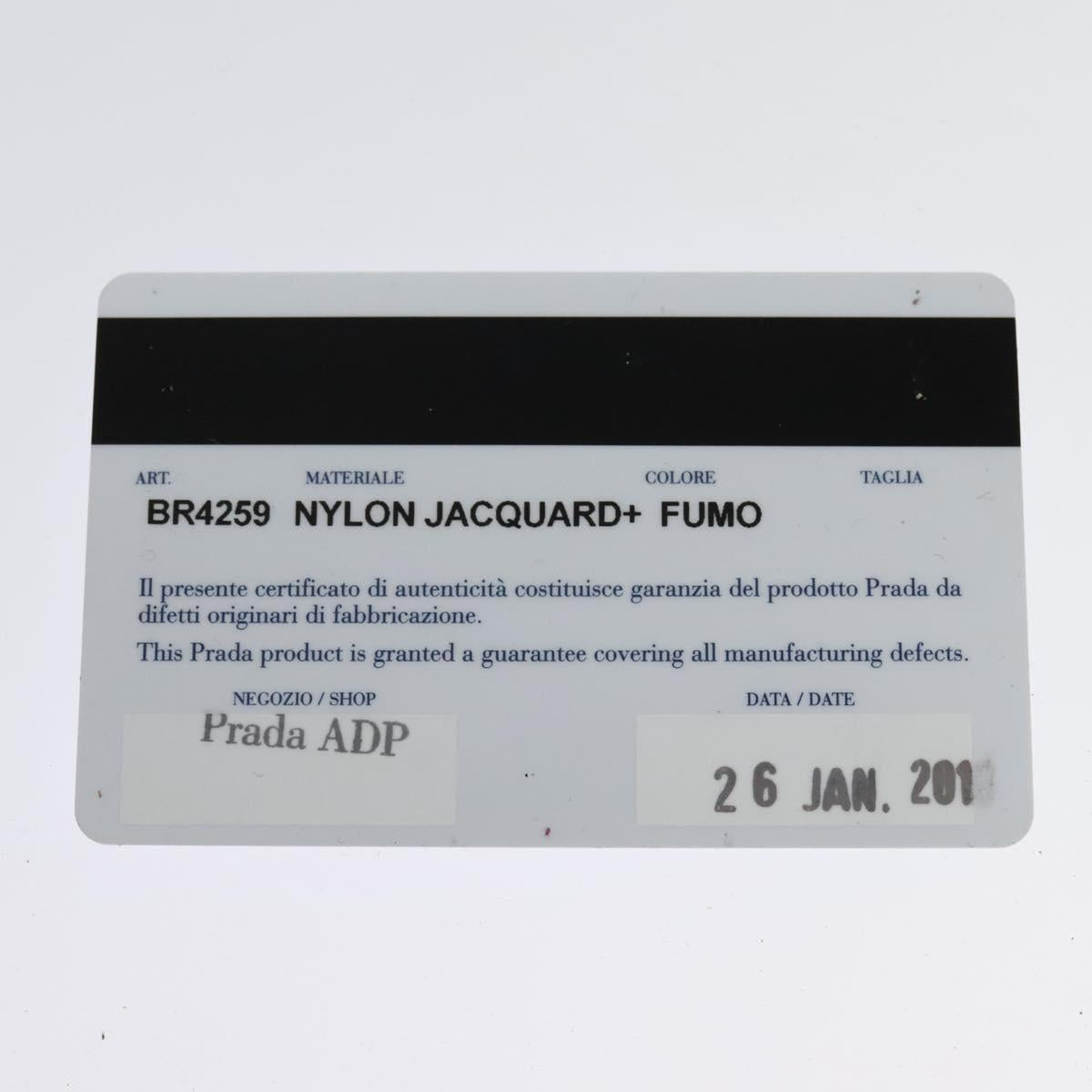 PRADA Hand Bag Nylon 2way Green Gold Auth 133162