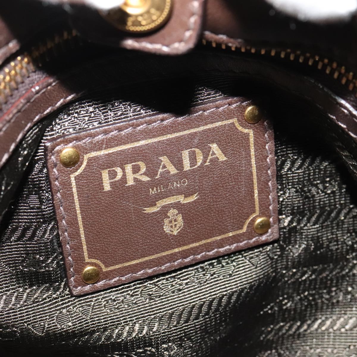 PRADA Hand Bag Nylon 2way Green Gold Auth 133162