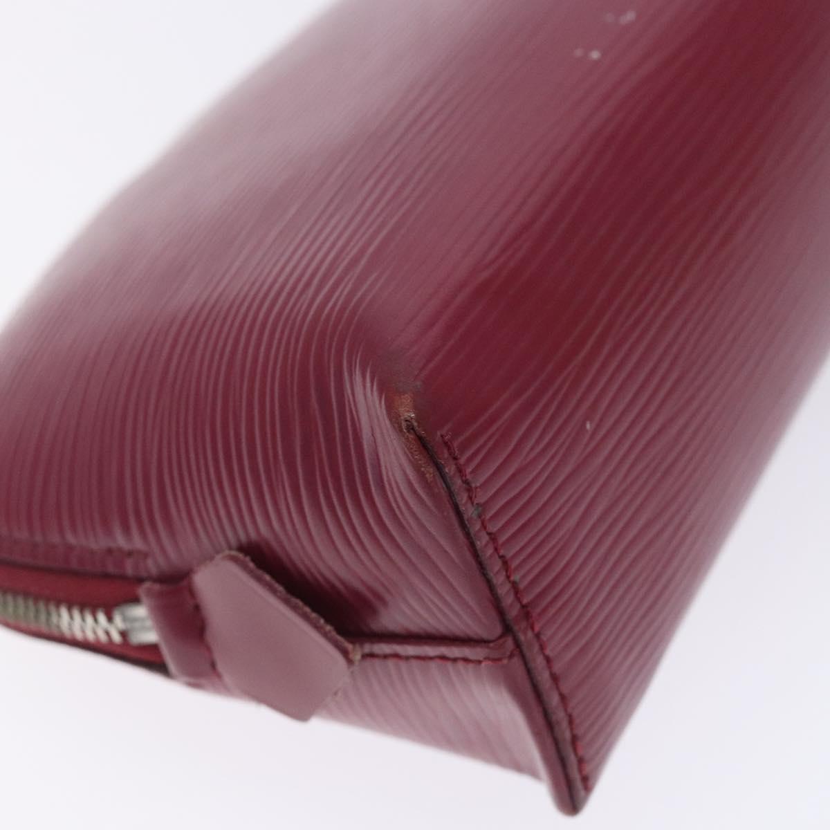 LOUIS VUITTON Epi Pochette Cosmetic PM Pouch Fuchsia M40641 LV Auth 133170