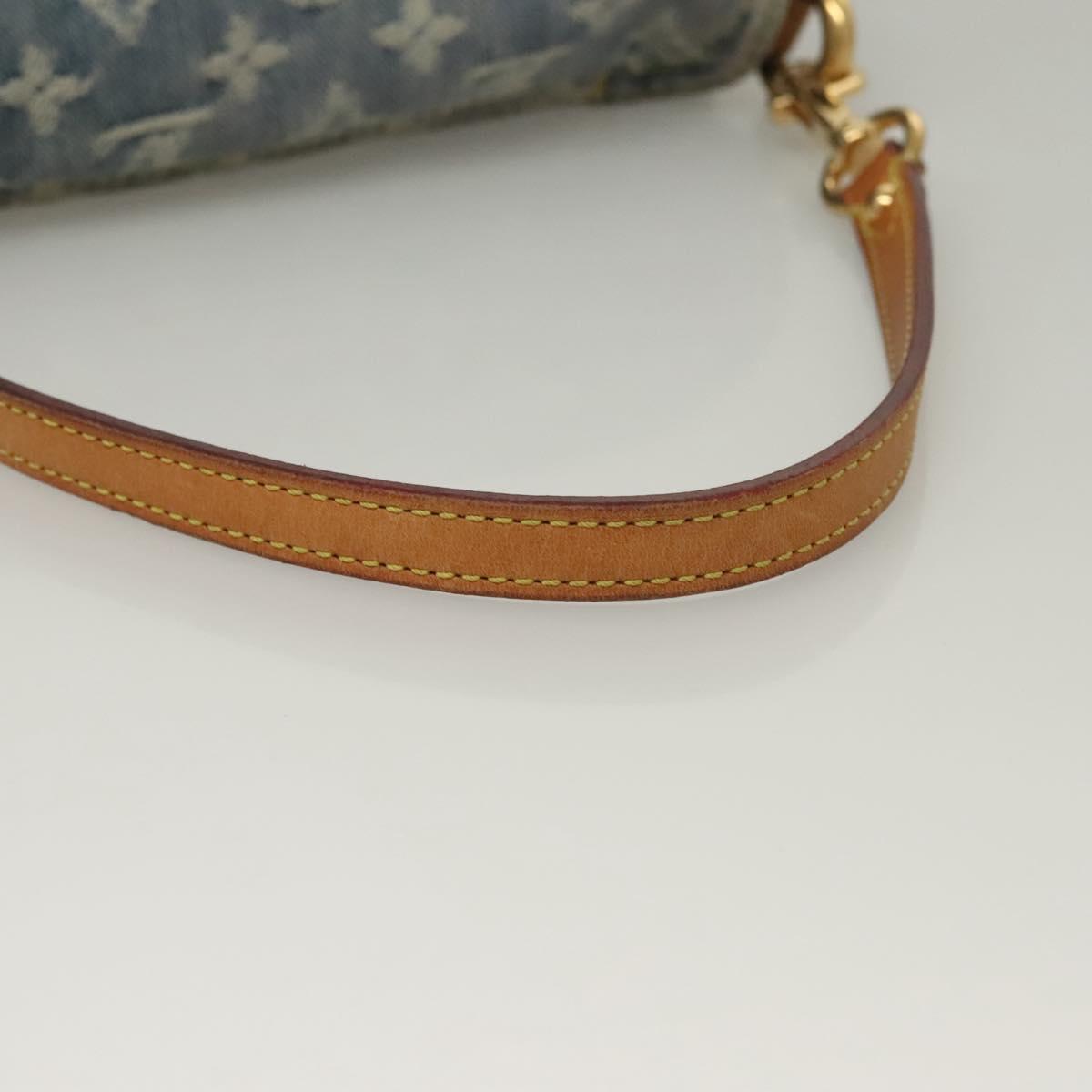 LOUIS VUITTON Monogram Denim Mini Preity Shoulder Bag Blue M95050 Auth 133187