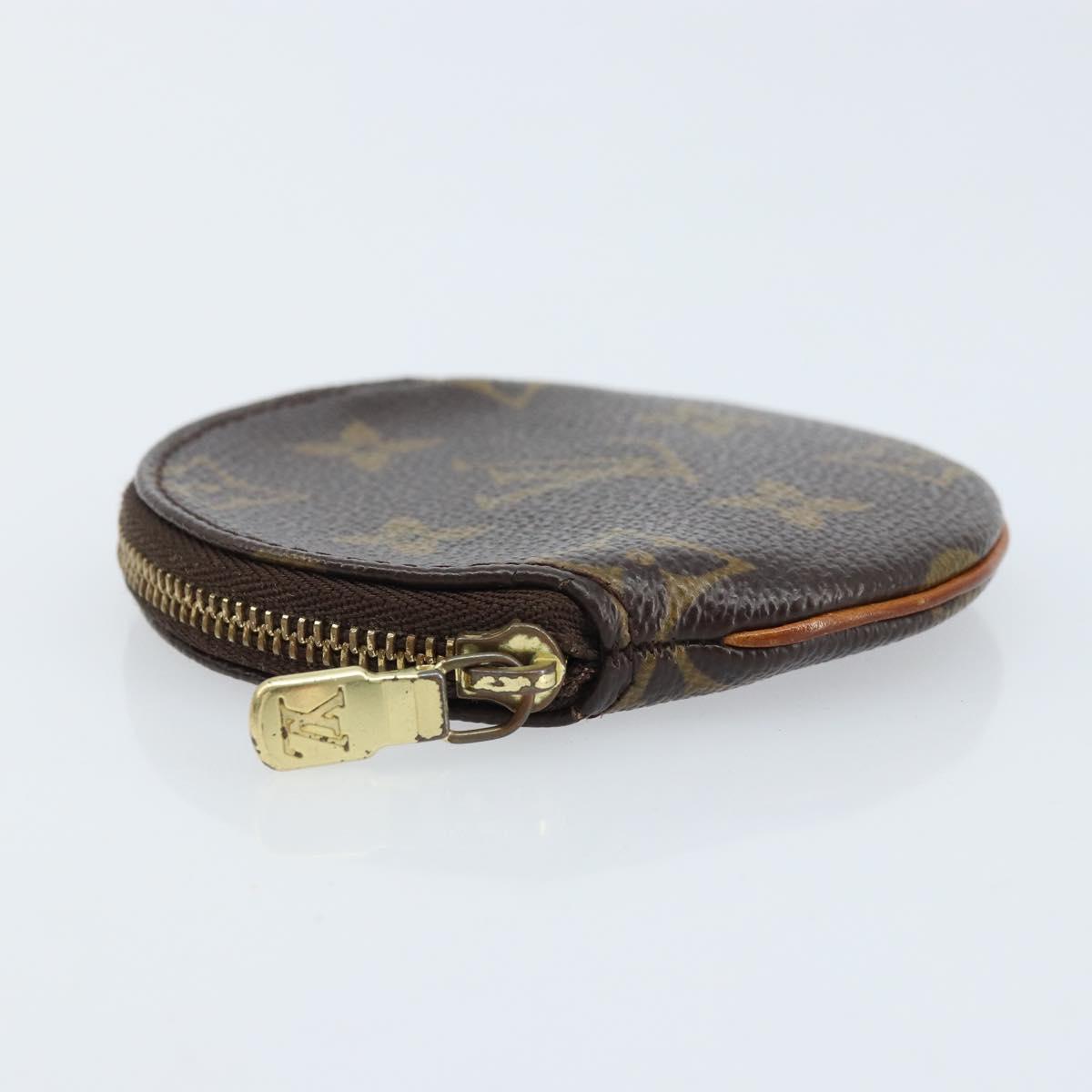 LOUIS VUITTON Monogram Porte Monnaie Round Coin Purse M61926 LV Auth 133225