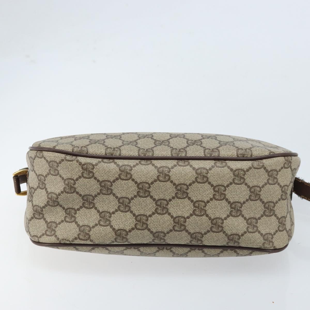 GUCCI GG Supreme Web Sherry Line Bag PVC Beige Gold 89 02 077 Auth 133234