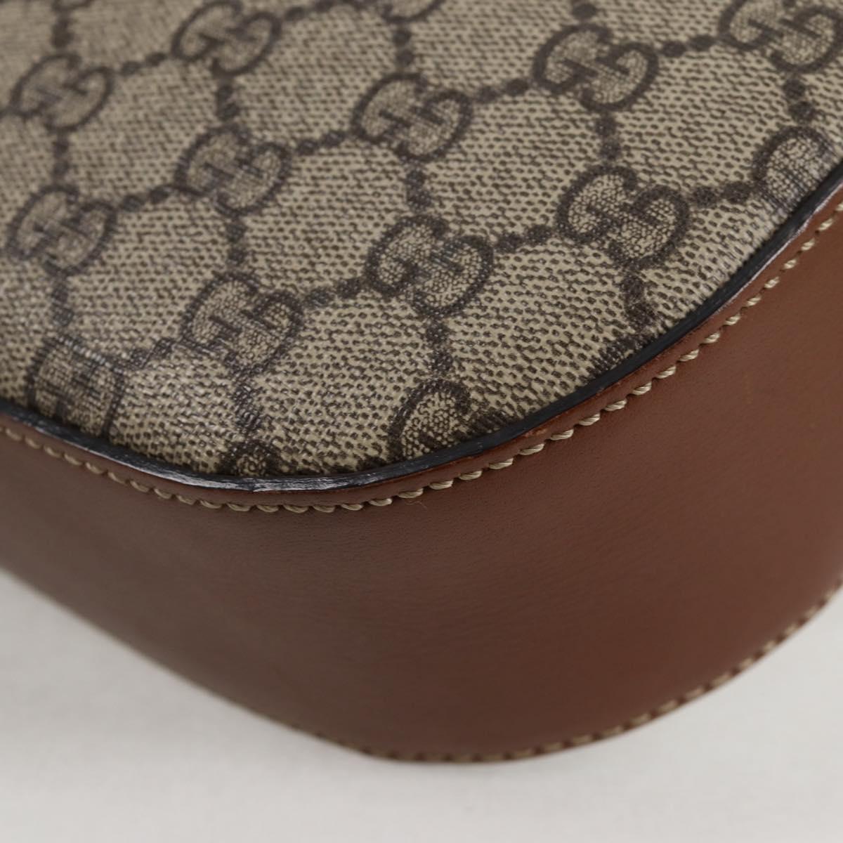 GUCCI GG Supreme Animalie Shoulder Bag PVC Europe Only Beige 409535 Auth 133260V
