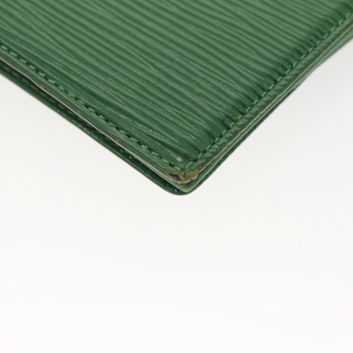 LOUIS VUITTON Epi Porte Monnaie Boite Coin Purse Green M63694 LV Auth 133286