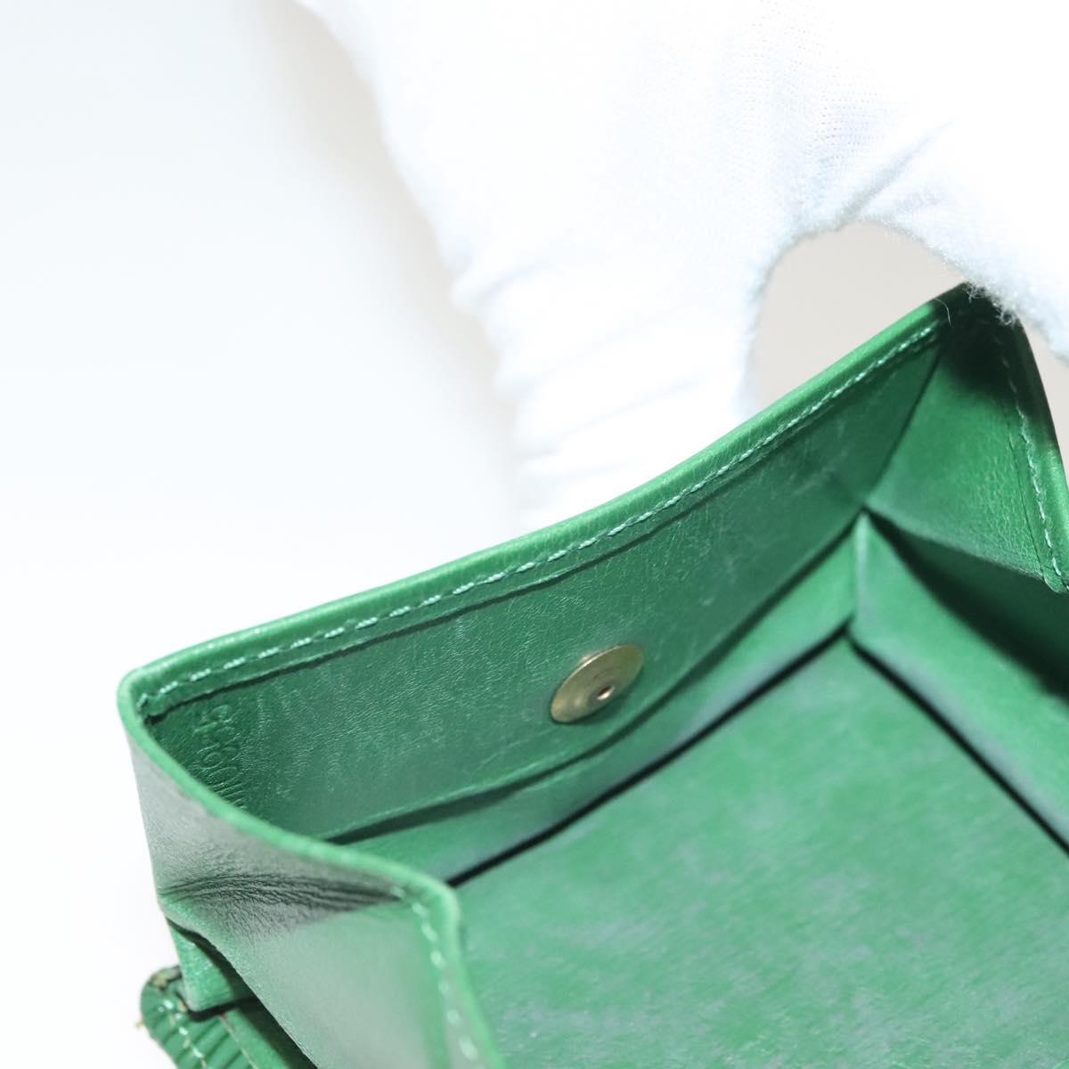 LOUIS VUITTON Epi Porte Monnaie Boite Coin Purse Green M63694 LV Auth 133286