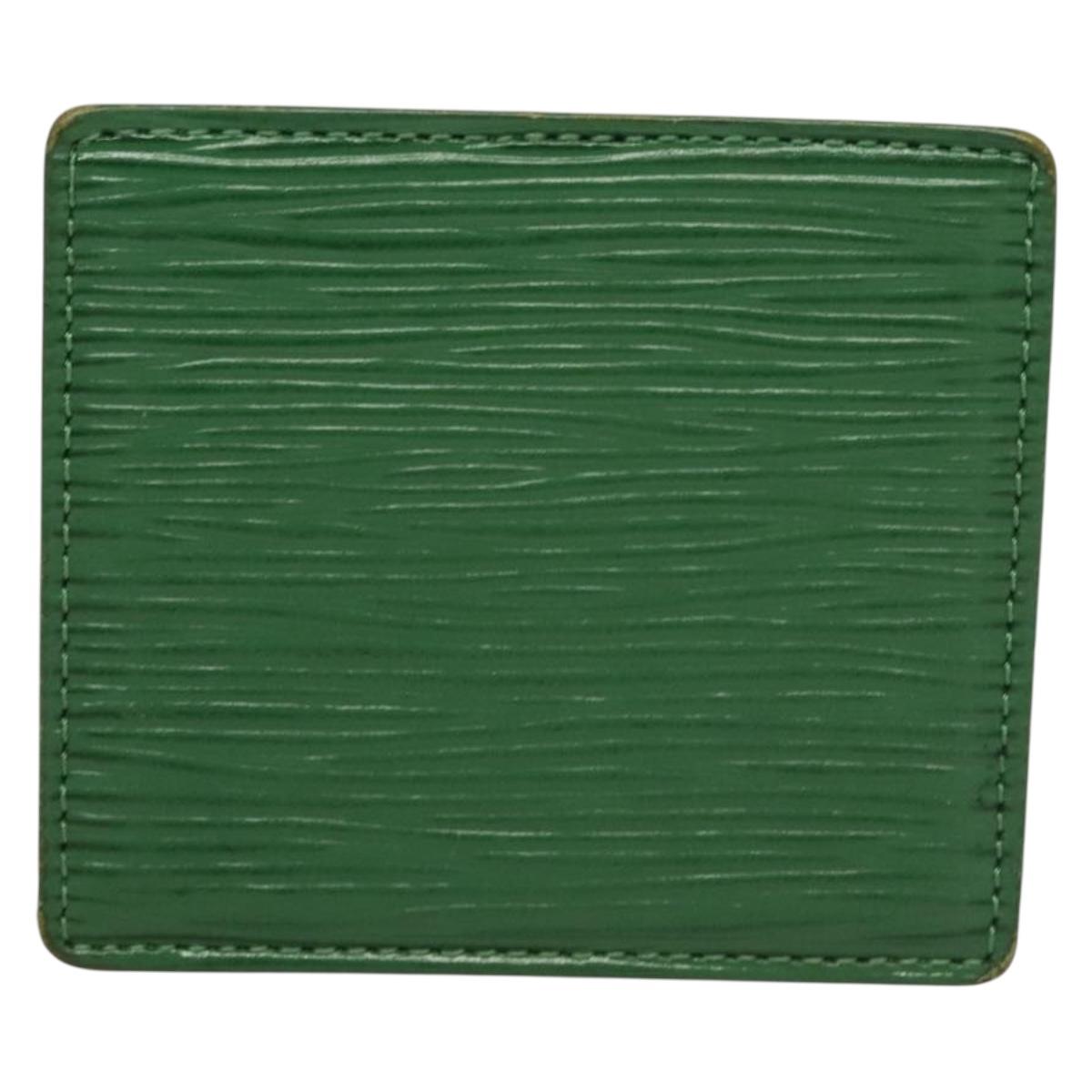LOUIS VUITTON Epi Porte Monnaie Boite Coin Purse Green M63694 LV Auth 133286