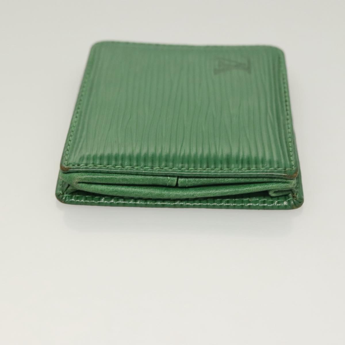 LOUIS VUITTON Epi Porte Monnaie Boite Coin Purse Green M63694 LV Auth 133286