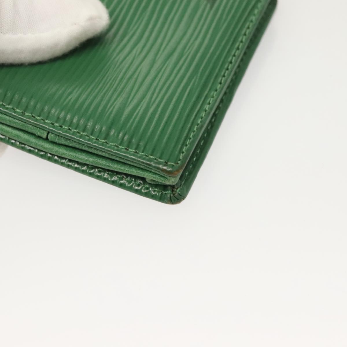 LOUIS VUITTON Epi Porte Monnaie Boite Coin Purse Green M63694 LV Auth 133286
