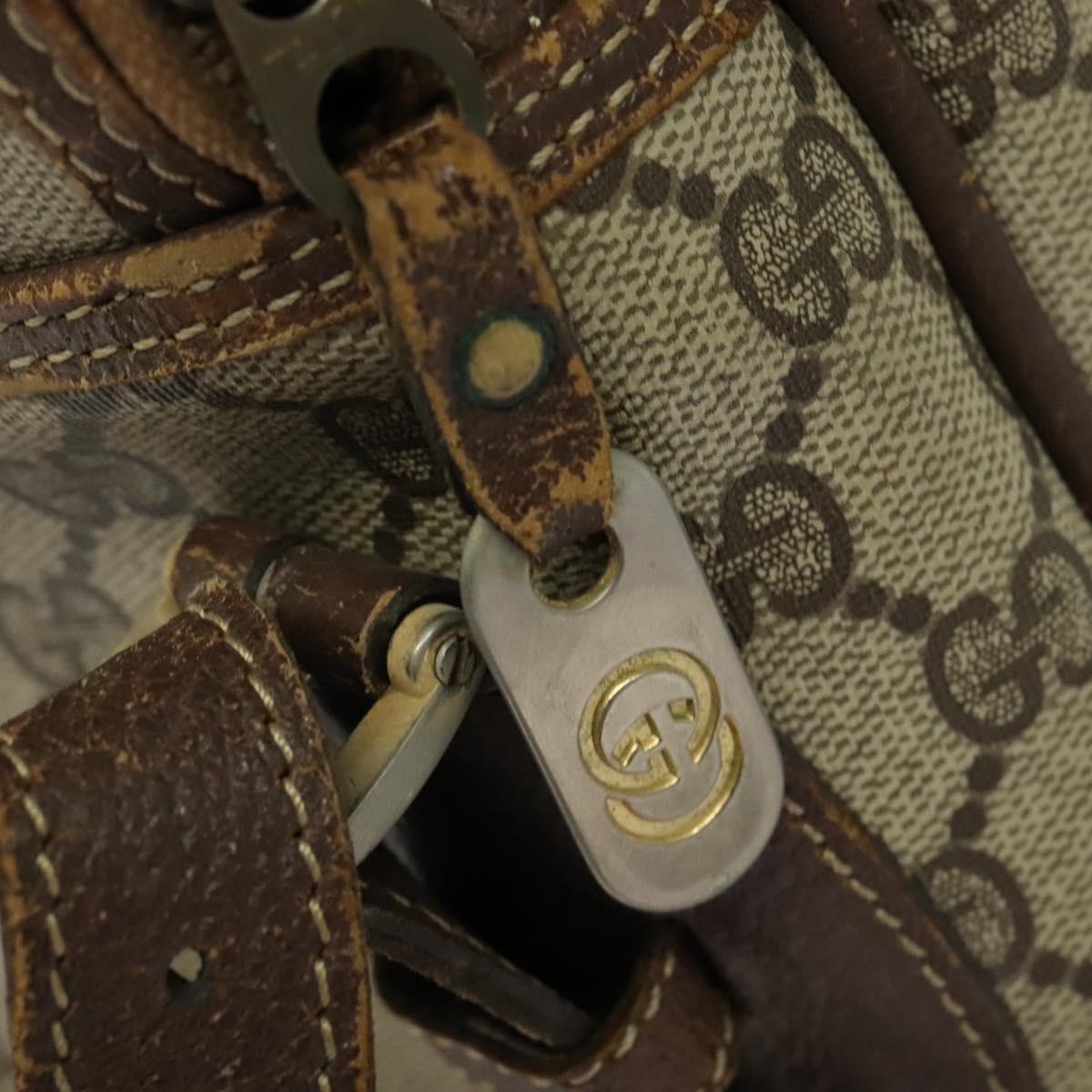 GUCCI GG Supreme Shoulder Bag PVC Beige Auth 133313
