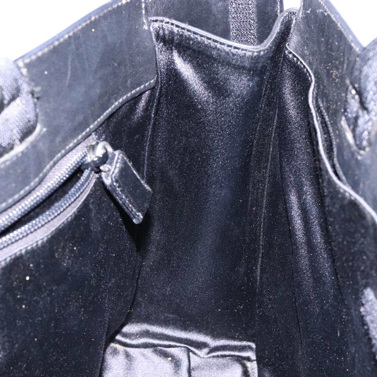 PRADA Hand Bag Leather Black Auth 133317