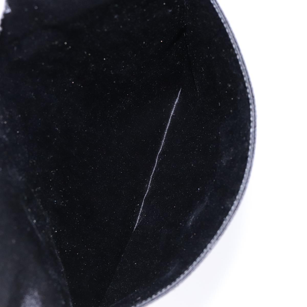 PRADA Hand Bag Leather Black Auth 133317