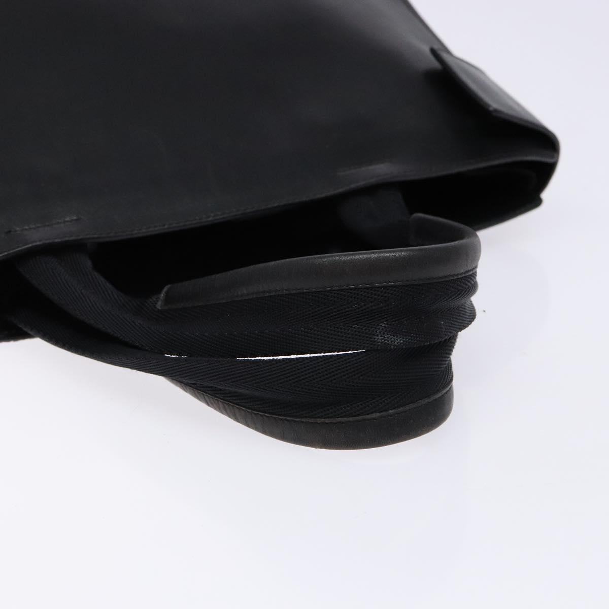 PRADA Hand Bag Leather Black Auth 133317