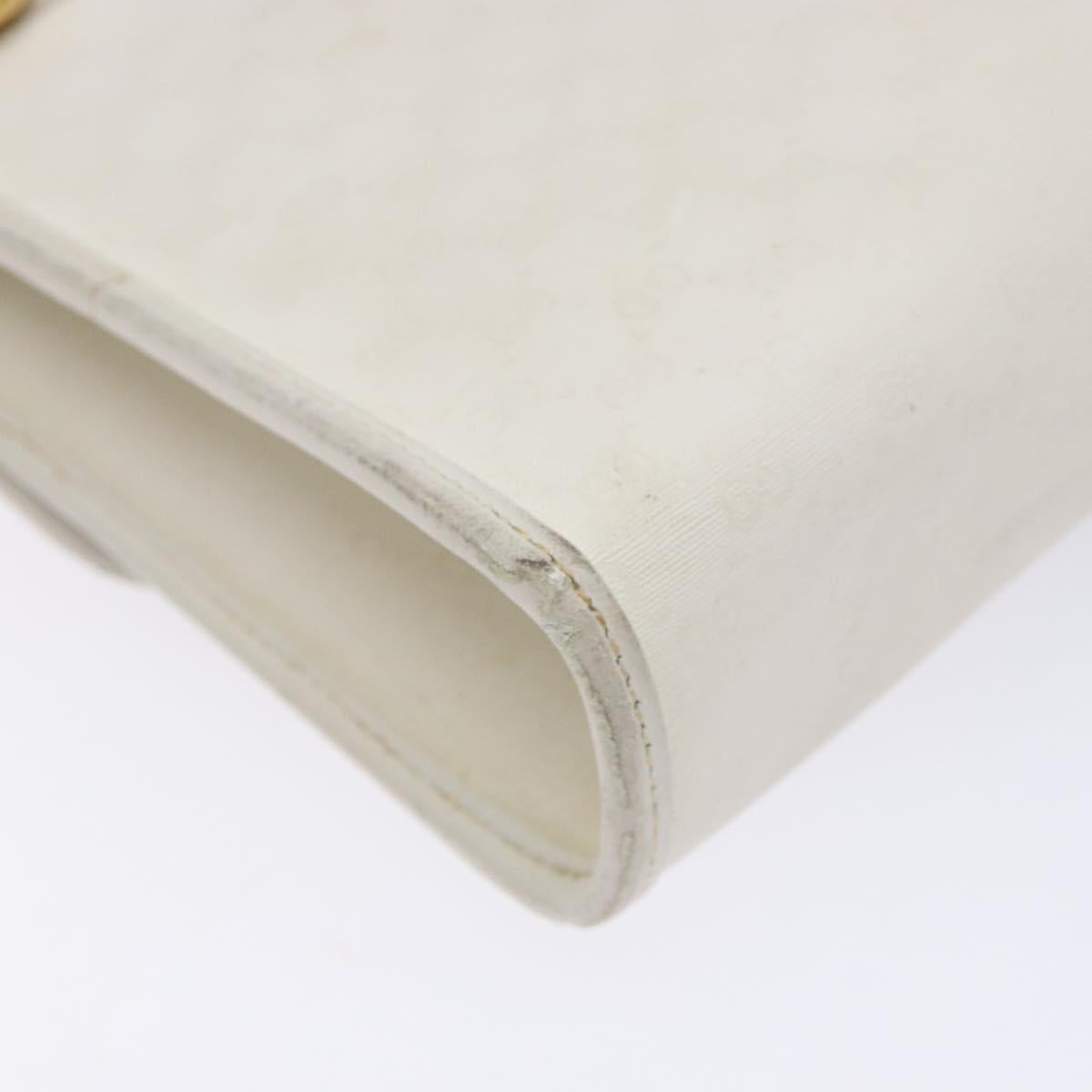 GUCCI Micro GG Supreme Shoulder Bag PVC White Gold 004 58 0264 Auth 133321