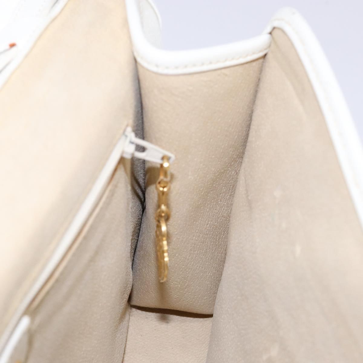 GUCCI Micro GG Supreme Shoulder Bag PVC White Gold 004 58 0264 Auth 133321