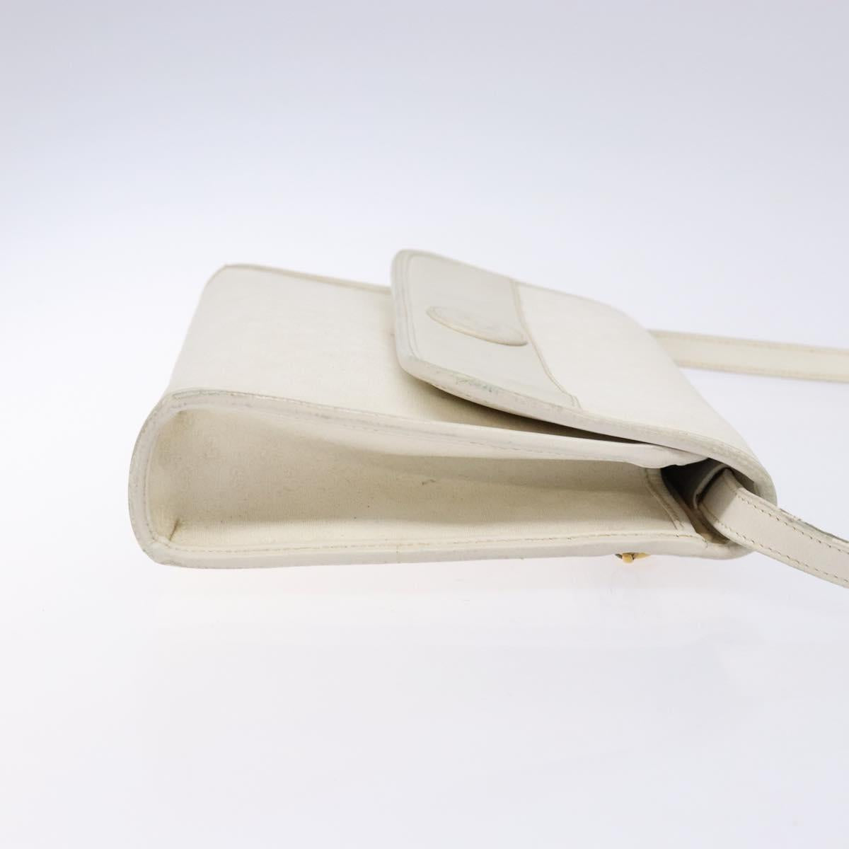 GUCCI Micro GG Supreme Shoulder Bag PVC White Gold 004 58 0264 Auth 133321