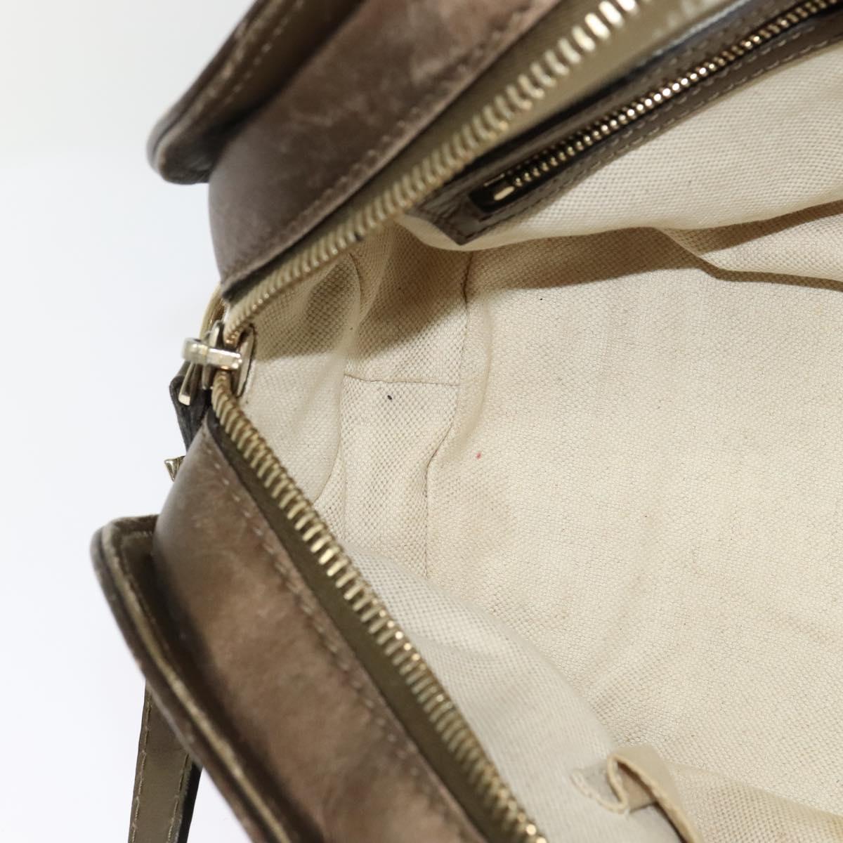 GUCCI Heart Bit GG Canvas Hand Bag 2way Brown Gold 269955 Auth 133323