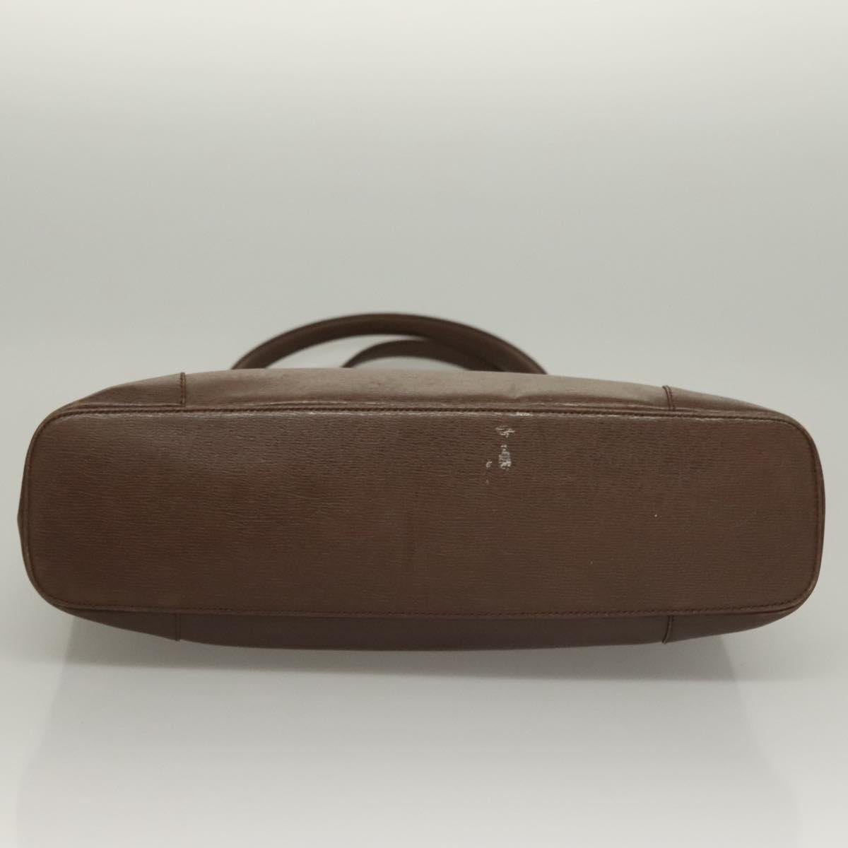 GUCCI Tote Bag Leather Brown Auth 133332