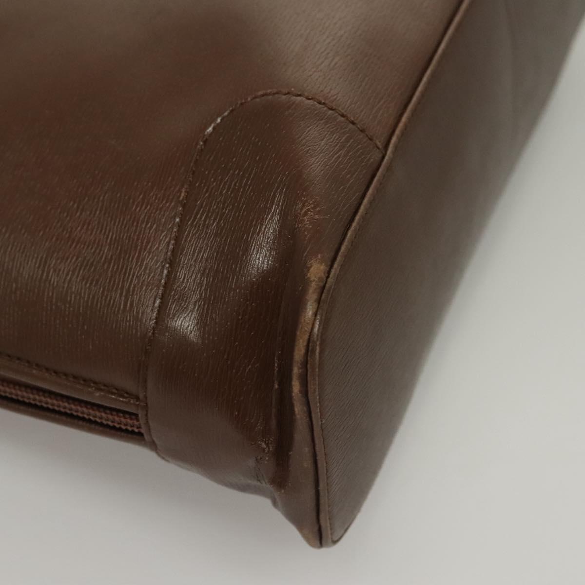 GUCCI Tote Bag Leather Brown Auth 133332