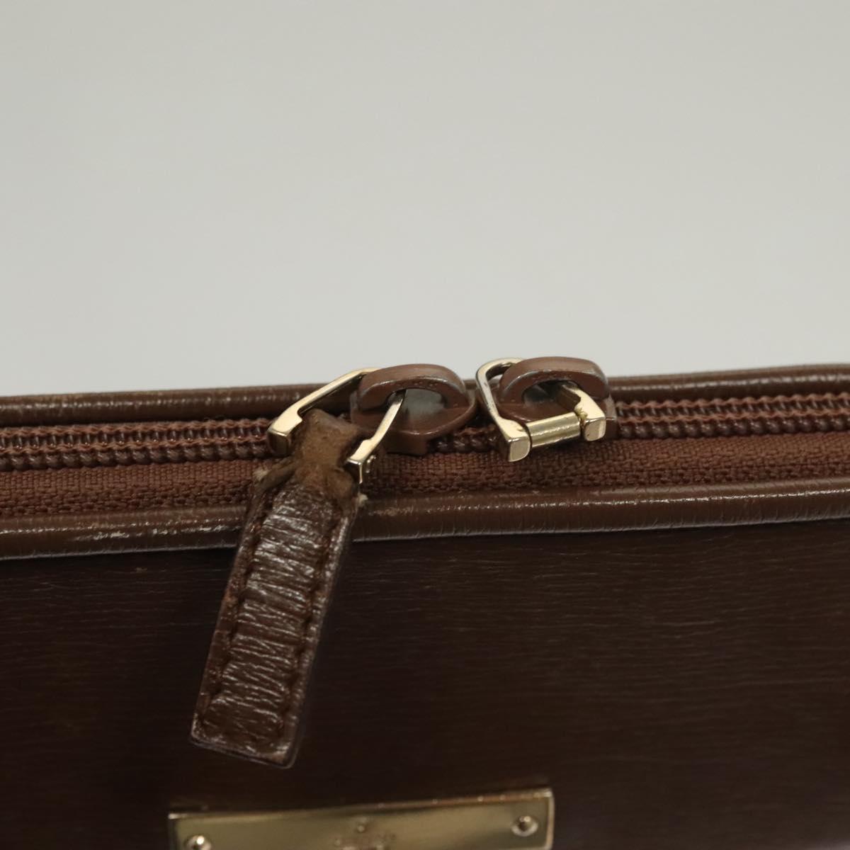 GUCCI Tote Bag Leather Brown Auth 133332