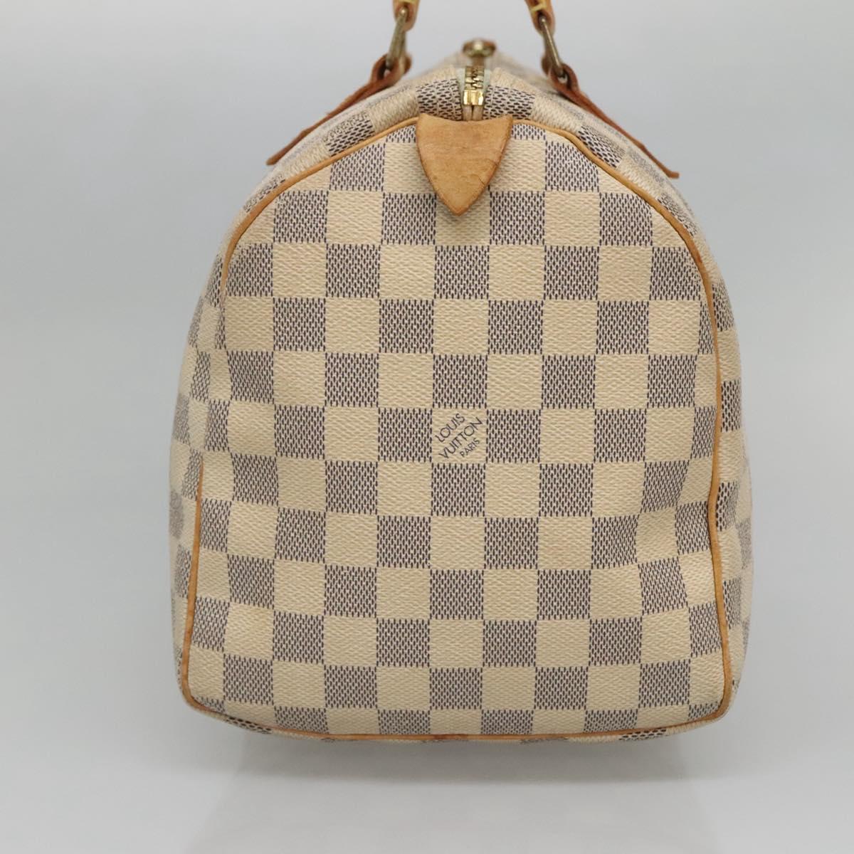 LOUIS VUITTON Damier Azur Speedy 30 Hand Bag N41533 LV Auth 133364