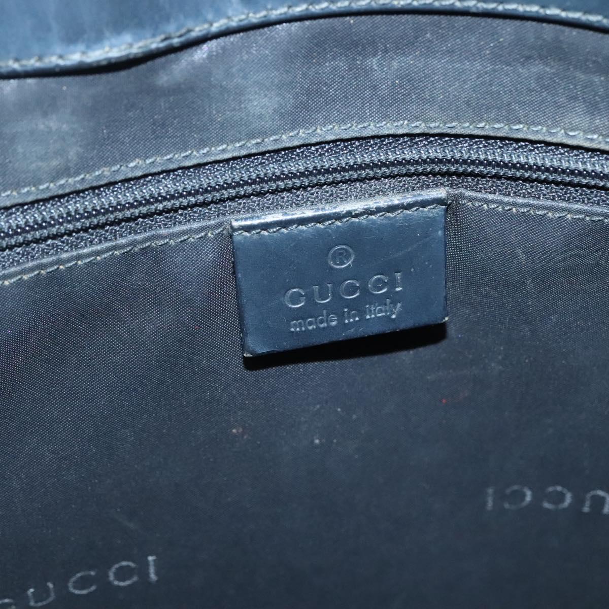 GUCCI Bamboo Hand Bag Leather Black 002 1010 3754 Auth 133382