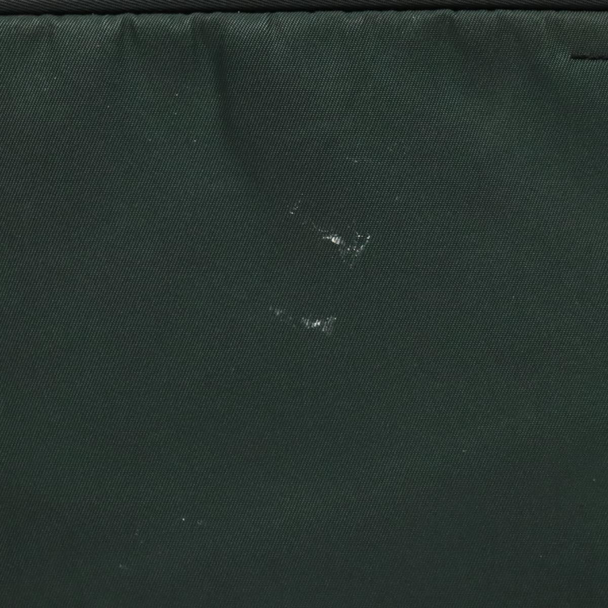 PRADA Hand Bag Nylon Green Gold Auth 133384