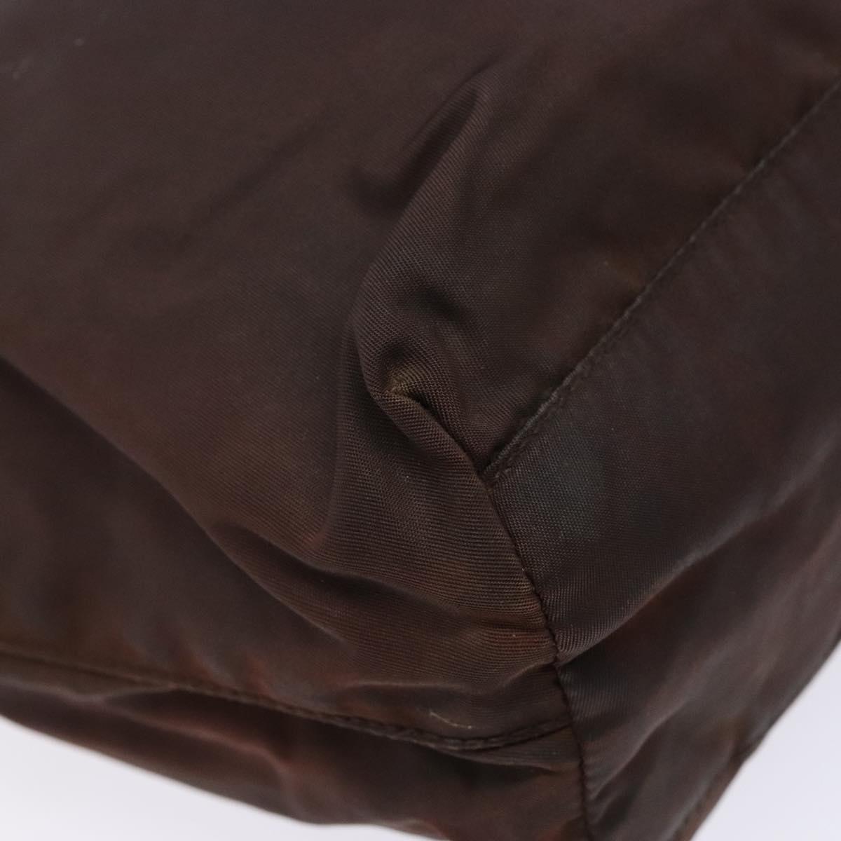 PRADA Tote Bag Nylon Brown Auth 133385