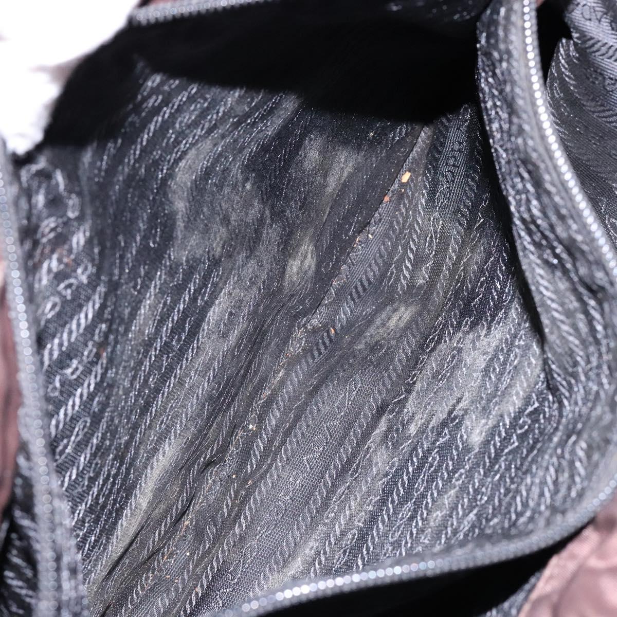 PRADA Tote Bag Nylon Brown Auth 133385