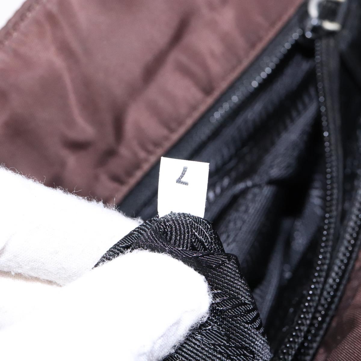 PRADA Tote Bag Nylon Brown Auth 133385