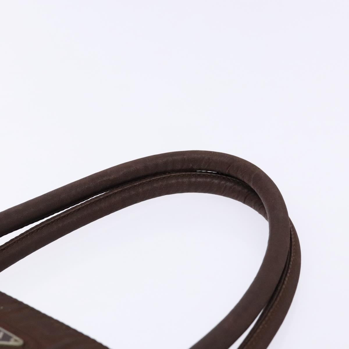 PRADA Tote Bag Nylon Brown Auth 133385